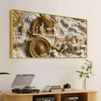 Mahabharata Krishna Rath 3D Canvas Wall Painting