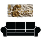 Mahabharata Krishna Rath 3D Canvas Wall Painting