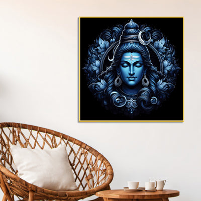 Mahadev Blissful Canvas Art Spiritual Wall Decor Painting