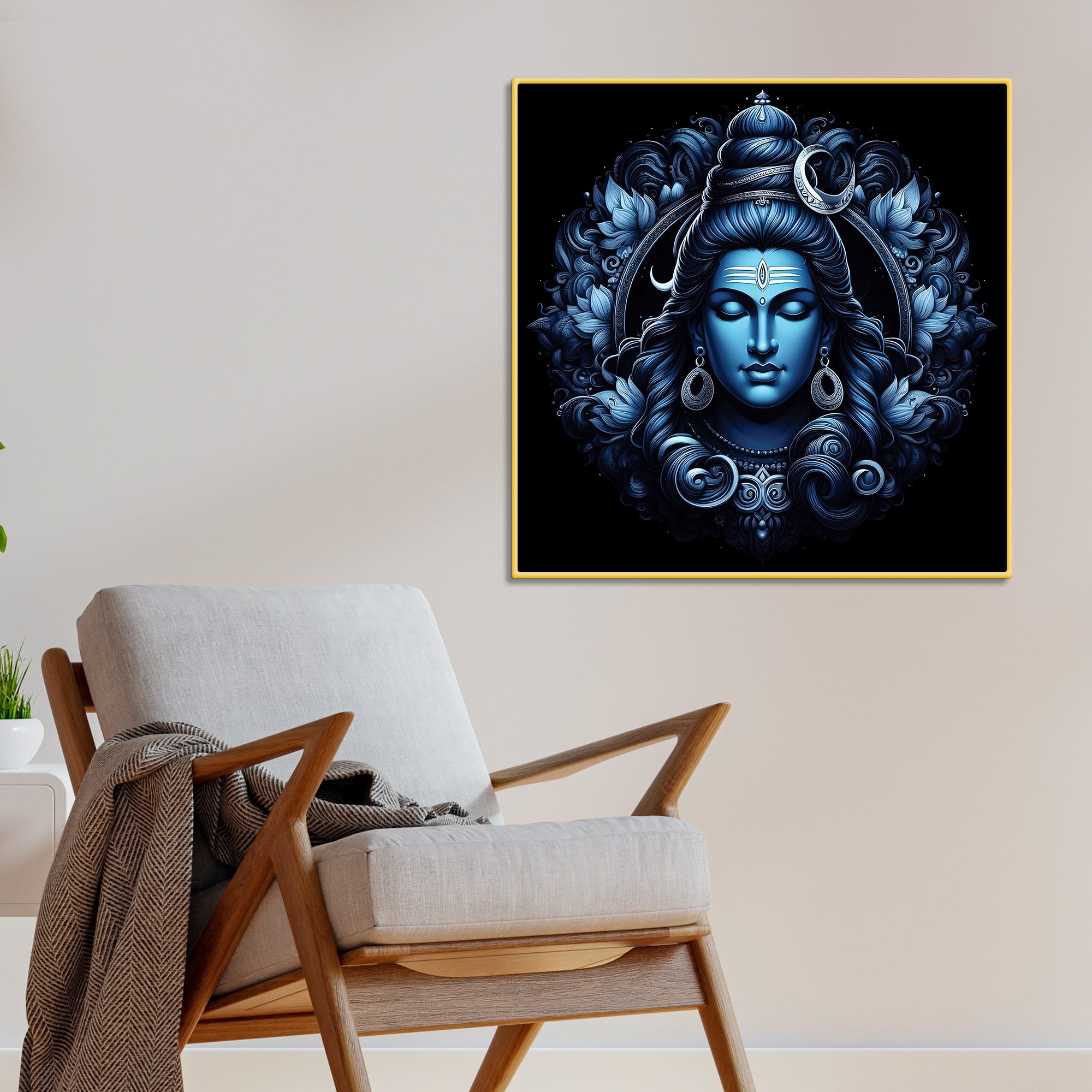 Mahadev Blissful Canvas Art Spiritual Wall Decor Painting
