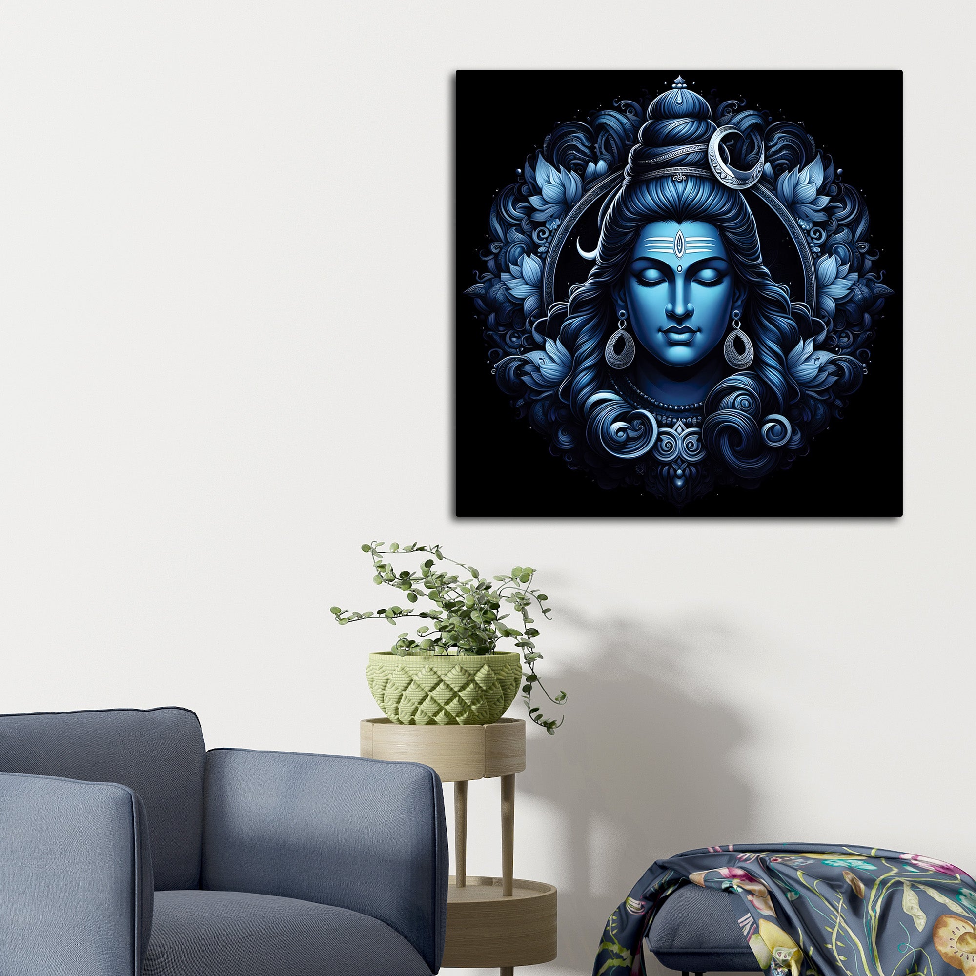 Mahadev Blissful Canvas Art Spiritual Wall Decor Painting