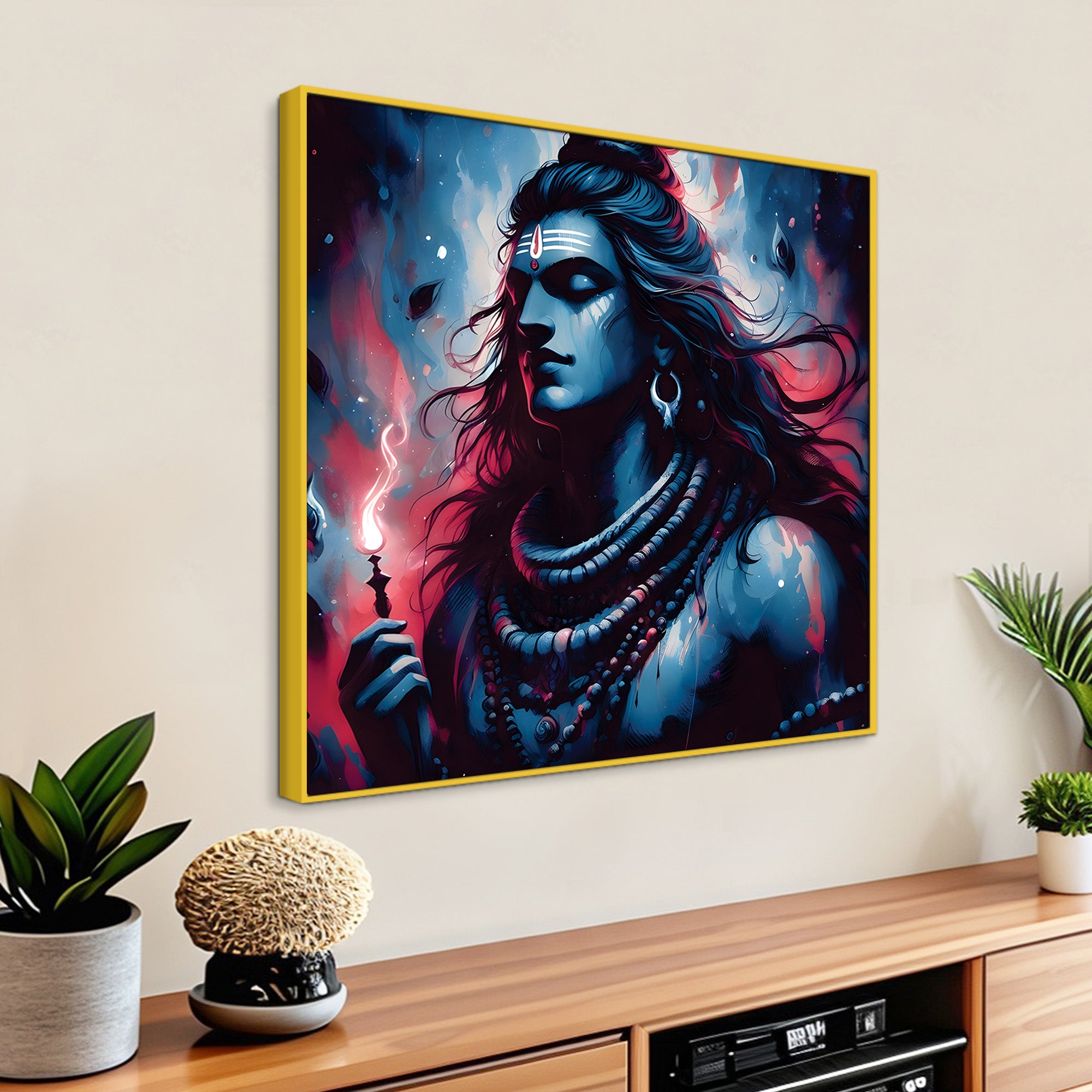 Mahadev Cosmic Art Canvas Lord Shiva Home Decor Painting