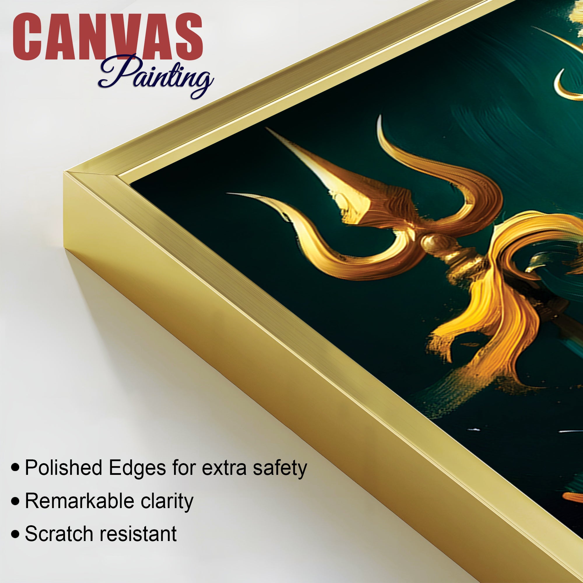 Mahadev Decorative Wall Art Shiva Canvas Painting for Home