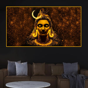 Mahadev Divine Energy Art Crystal Glass Luxury Painting
