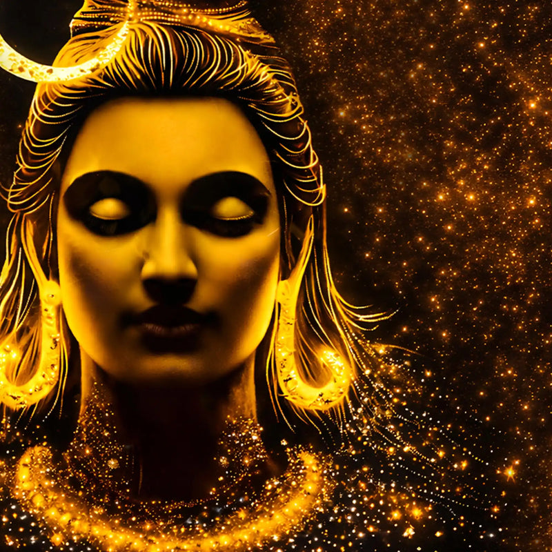 Mahadev Divine Energy Art Crystal Glass Luxury Painting