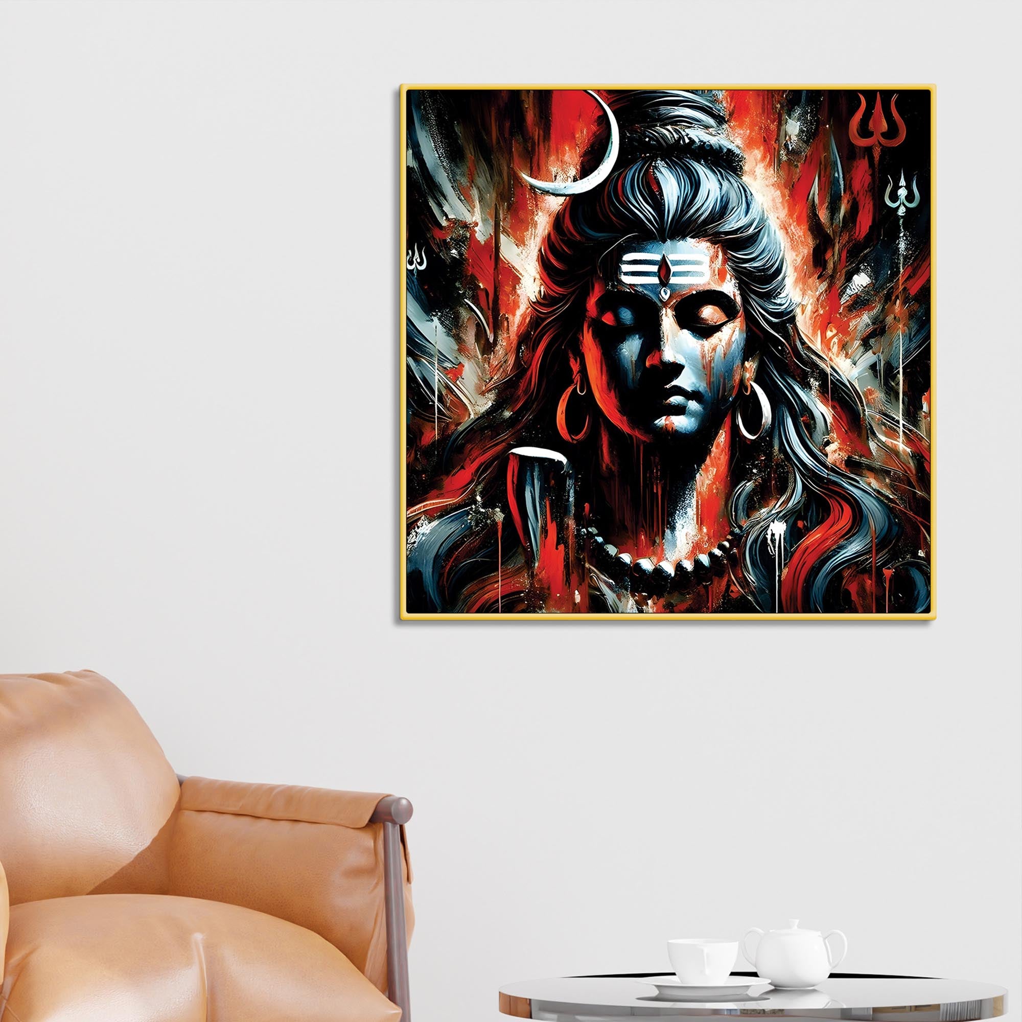 Mahadev Divine Energy Painting Lord Shiva Canvas Wall Art