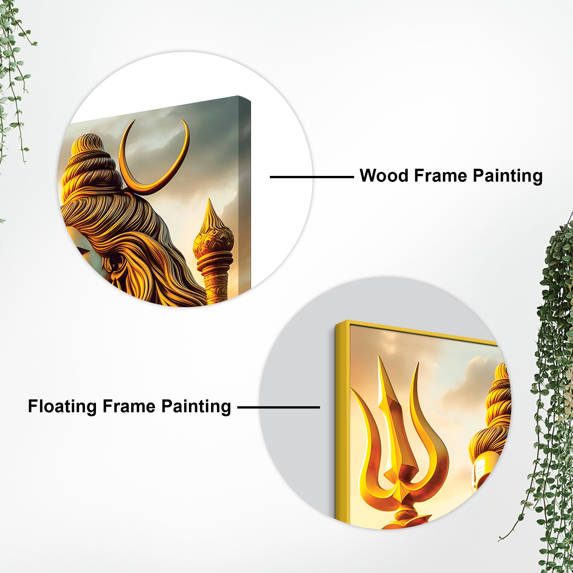 Mahadev Divine Glow Painting Lord Shiva Canvas Artwork