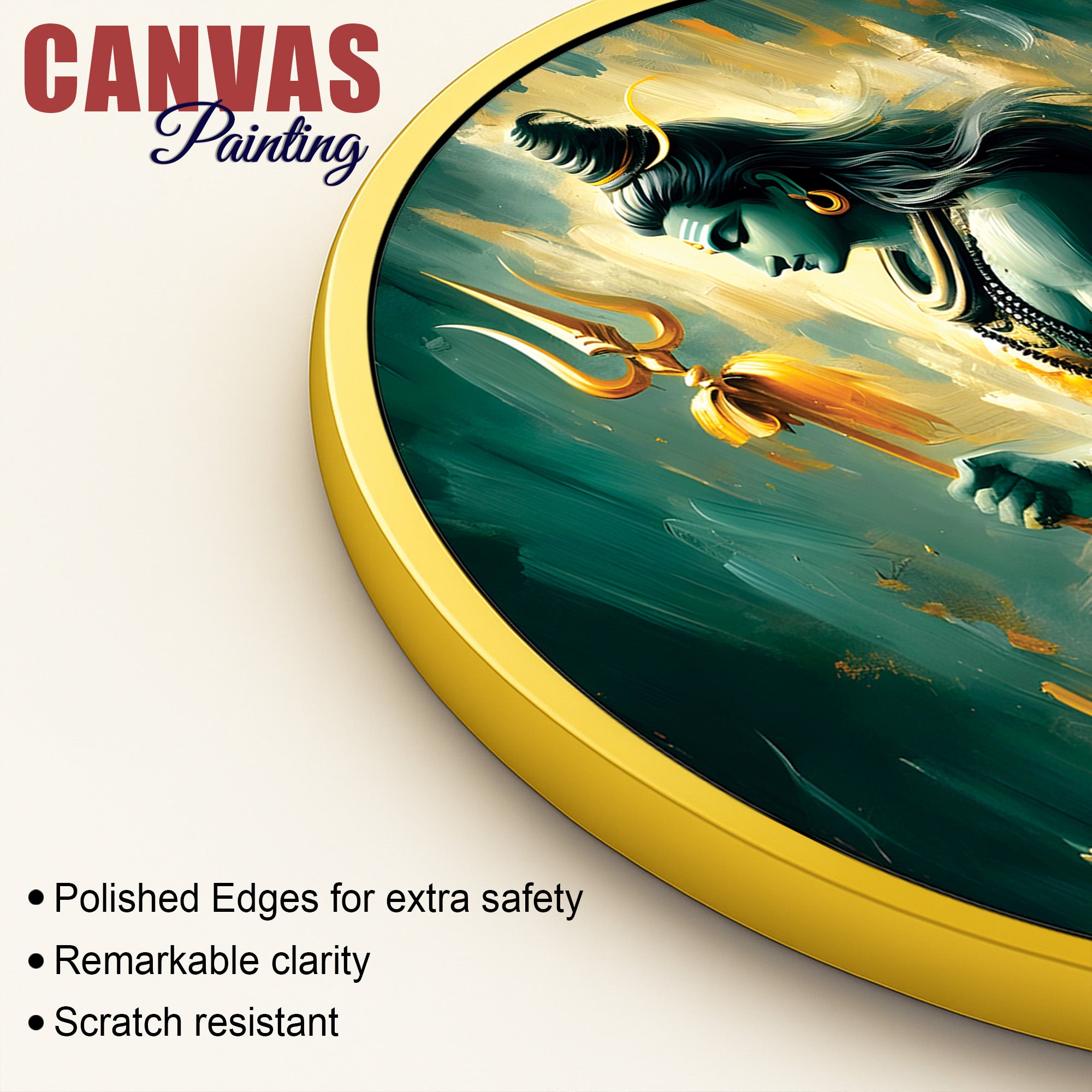 Mahadev Round Wall Art Modern Shiva Painting Home Decoration