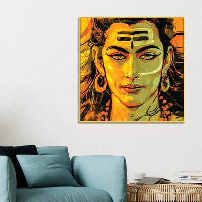 Mahadev Sacred Energy Painting Shiva Wall Frame Decor