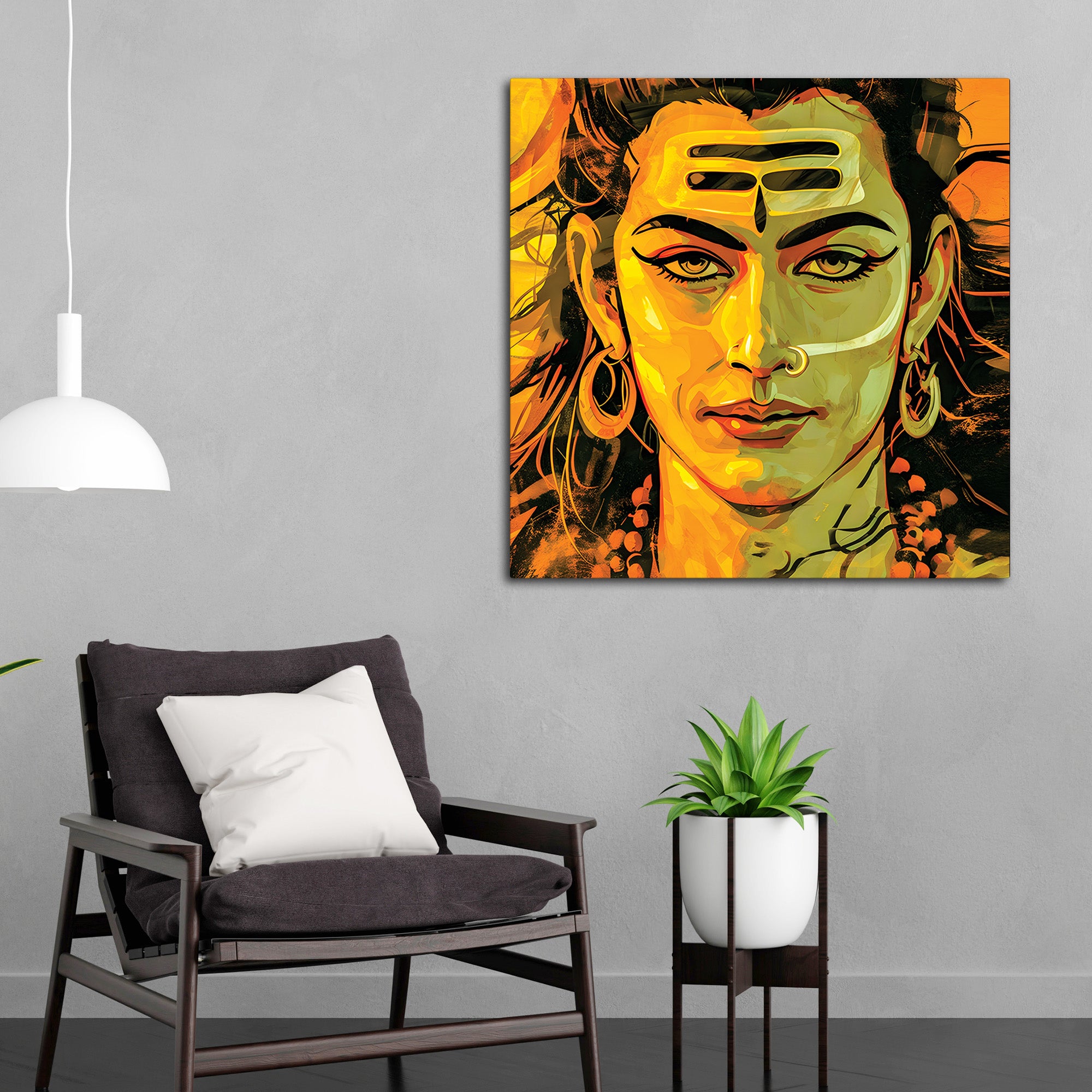 Mahadev Sacred Energy Painting Shiva Wall Frame Decor