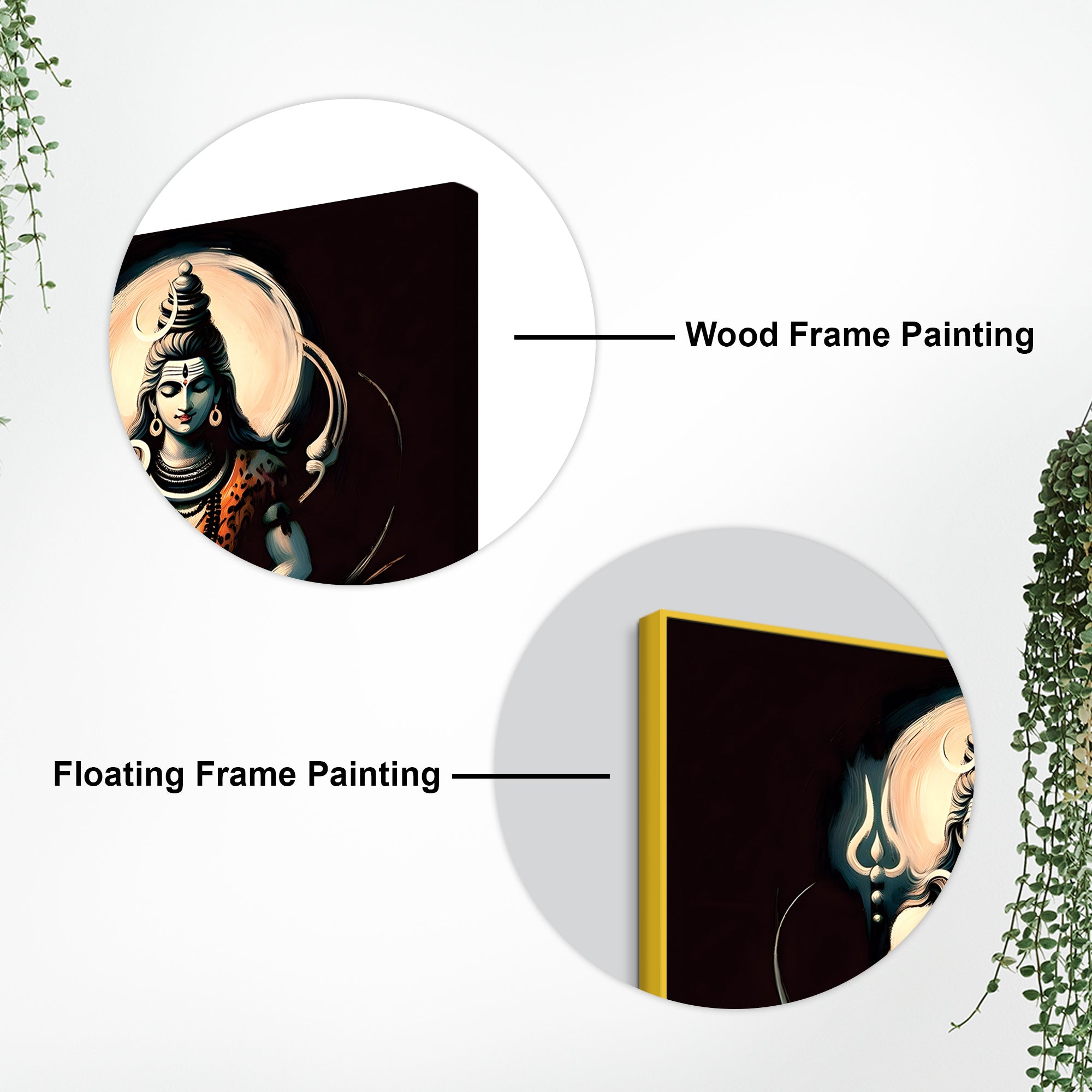 Mahadev Sacred Wall Frame Elegant Shiva Canvas Painting