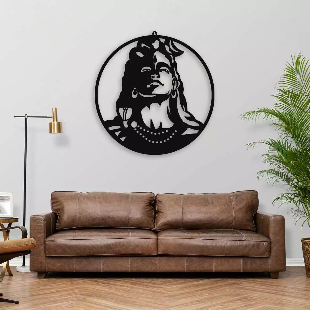 Mahadev Shiva Face LED Wall Frame for Living Room Wall Decor