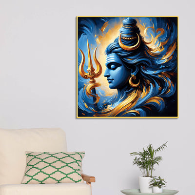 Mahadev Trishul Canvas Artwork Lord Shiva Wall Painting