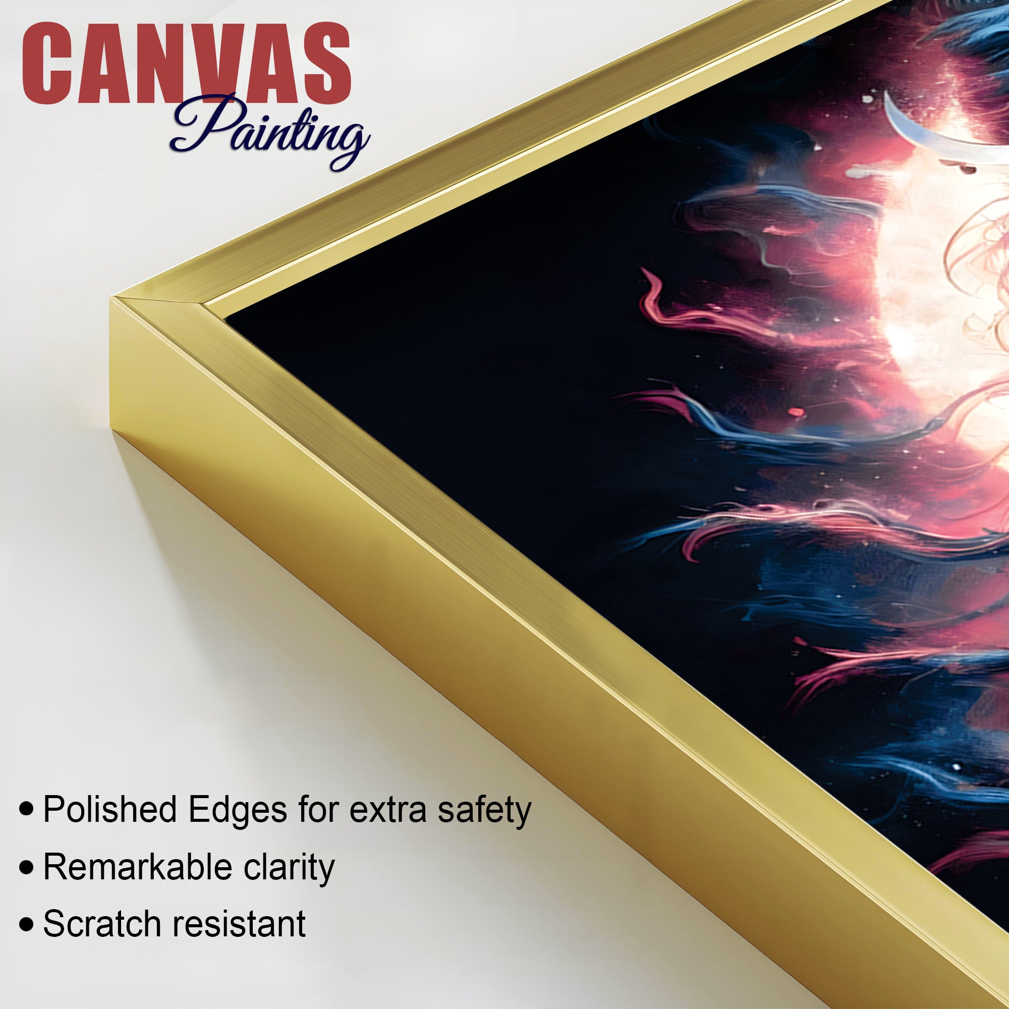 Mahadev Wall Frame Painting Shiva Trishul Art for Home Decor