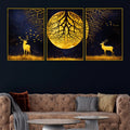majestic-golden-stag-under-moonlight-floating-frame-crystal-wall-painting-set-of-3