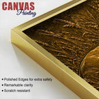 Majestic Lion in Grassland Metallic Look 3D Canvas Wall Painting