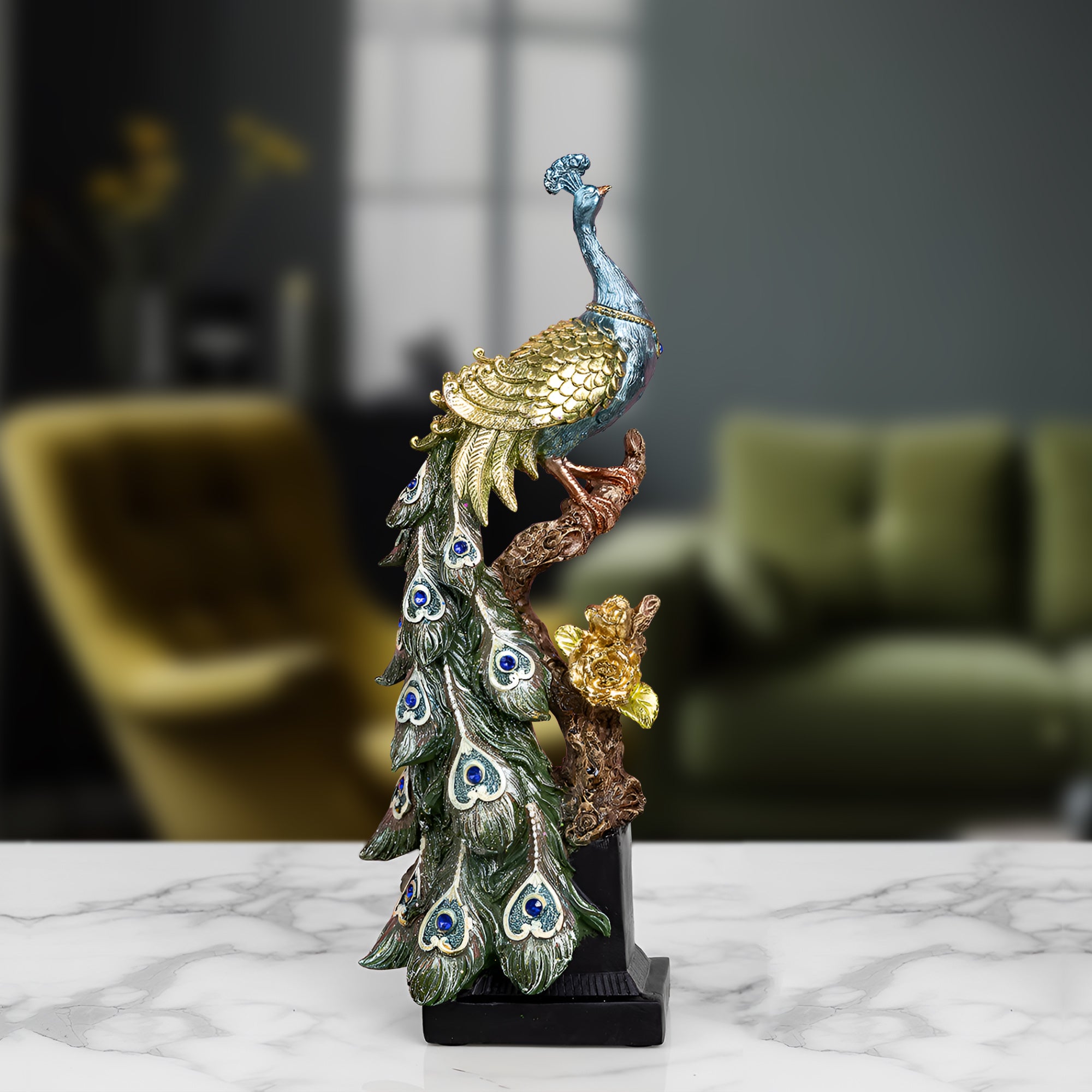 Majestic Peacock Showpiece