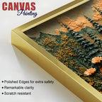 Majestic Pine Forest with Mountain River & Golden Sun 3D Canvas Wall Painting