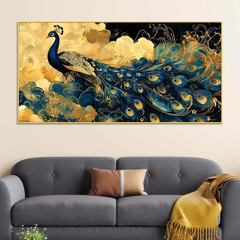 majestic-royal-peacock-in-golden-cloud-canvas-wall-painting