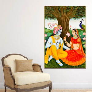 majestic-shree-radha-krishna-garden-scene-canvas-wall-painting