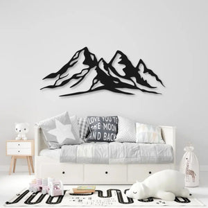 Majestic Snow Mountain Range  Metal Art Wall Decor