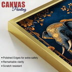 Majestic Three Elephant Canvas Wall Painting for Modern Interiors