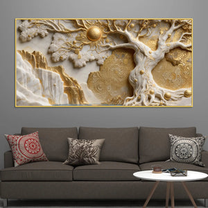 Majestic Tree of Abundance 3D Canvas Wall Painting