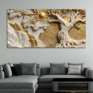 Majestic Tree of Abundance 3D Canvas Wall Painting