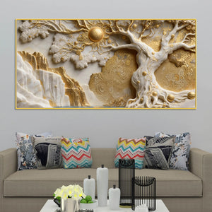 Majestic Tree of Abundance 3D Canvas Wall Painting