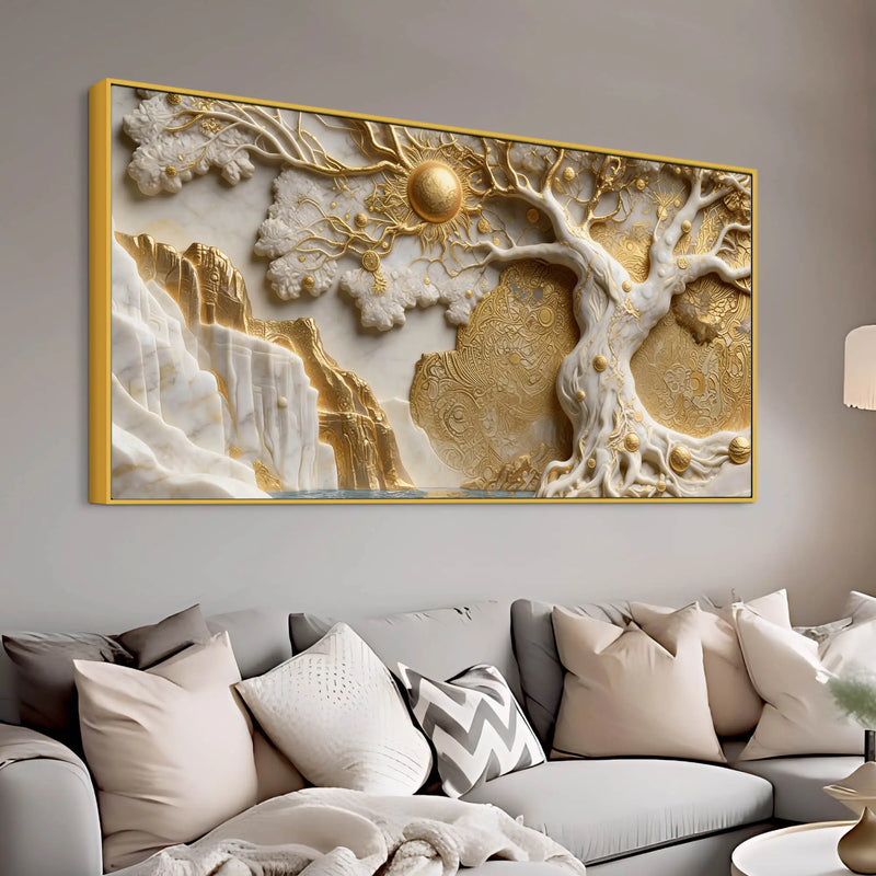 Majestic Tree of Abundance 3D Canvas Wall Painting