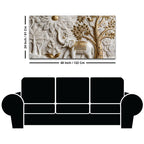 Majestic White Elephant in Enchanted Forest 3D Effect Canvas Wall Painting
