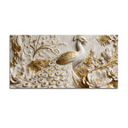 Majestic White Peacock 3D Canvas Wall Painting