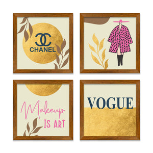 Makeup is Art Quote Wall Frame Set of Four