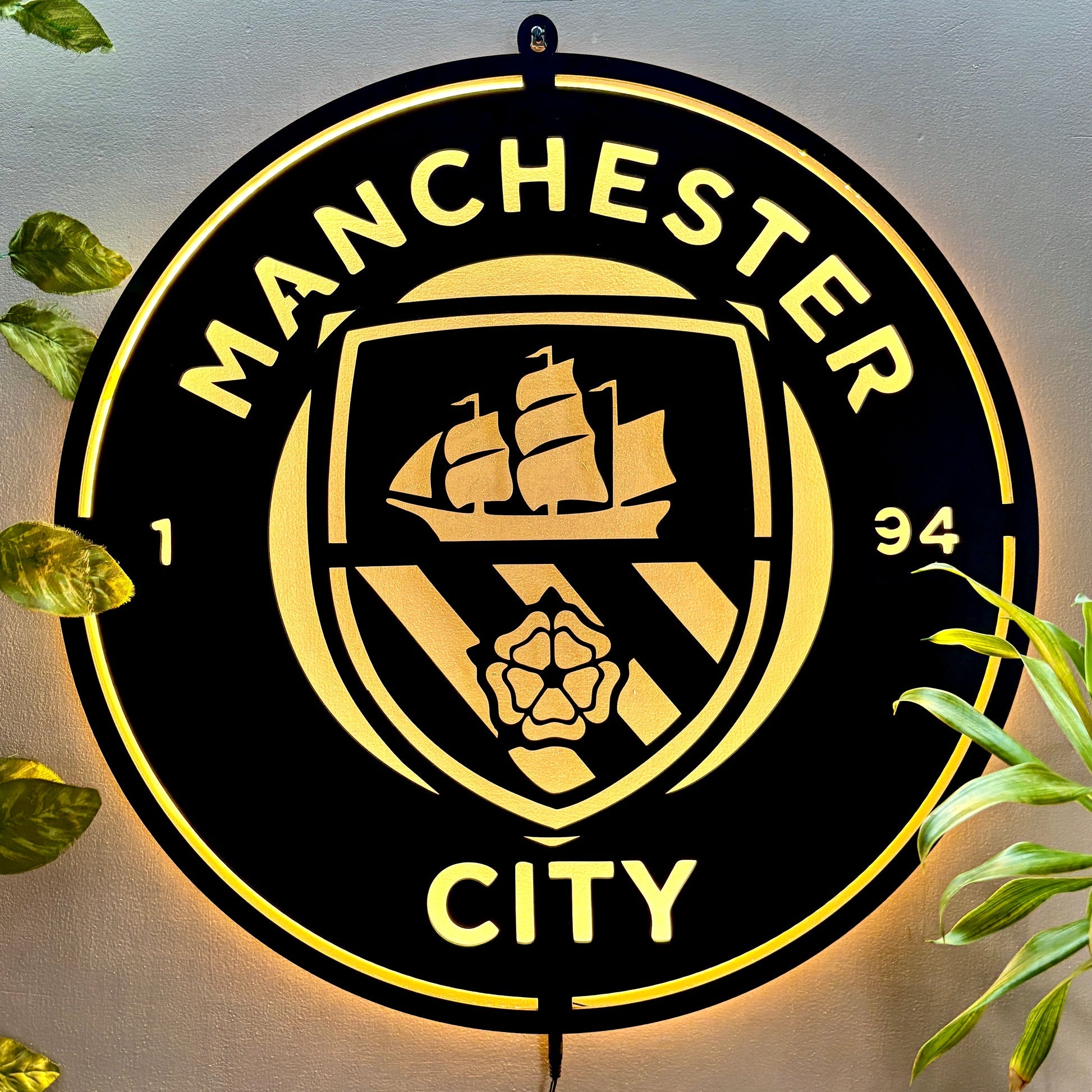 Manchester City LED Wall Art Frame for Sports Lovers Wall Decor