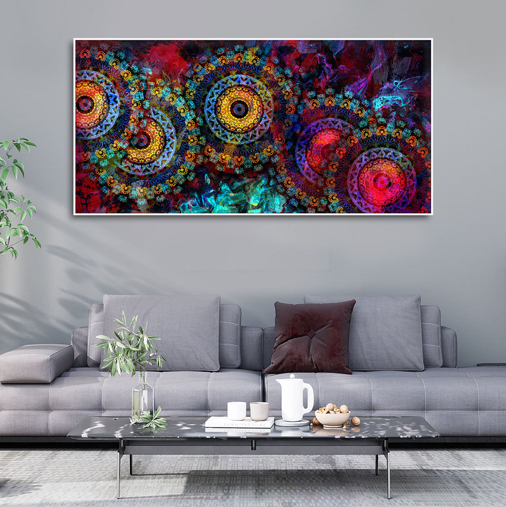 Mandala Art Dark Eyes Canvas Wall Painting