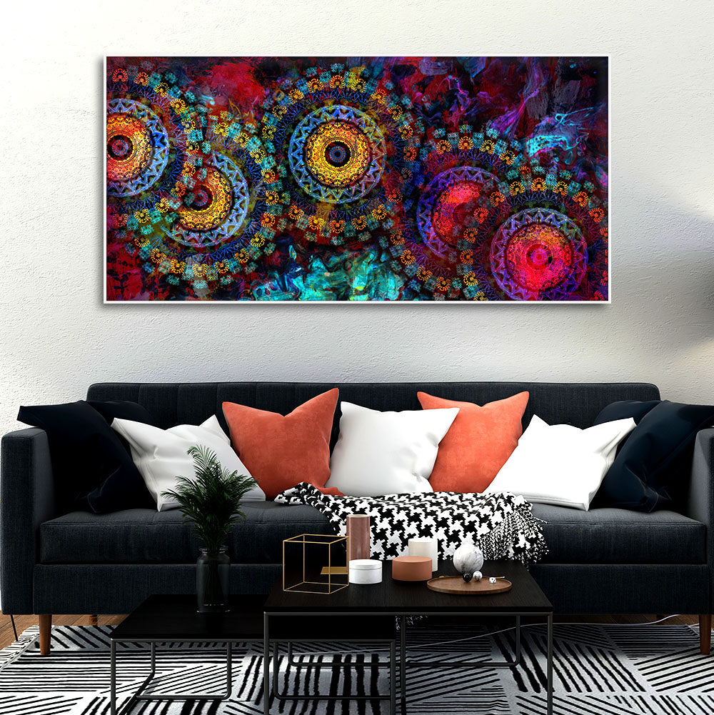 Mandala Art Dark Eyes Canvas Wall Painting