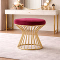 maroon-velvet-pouffe-with-glamorous-gold-detailing