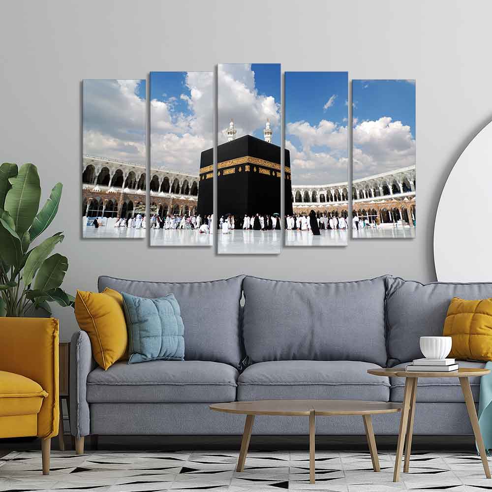 Masjid Al Haram Wall Painting of 5 Pieces