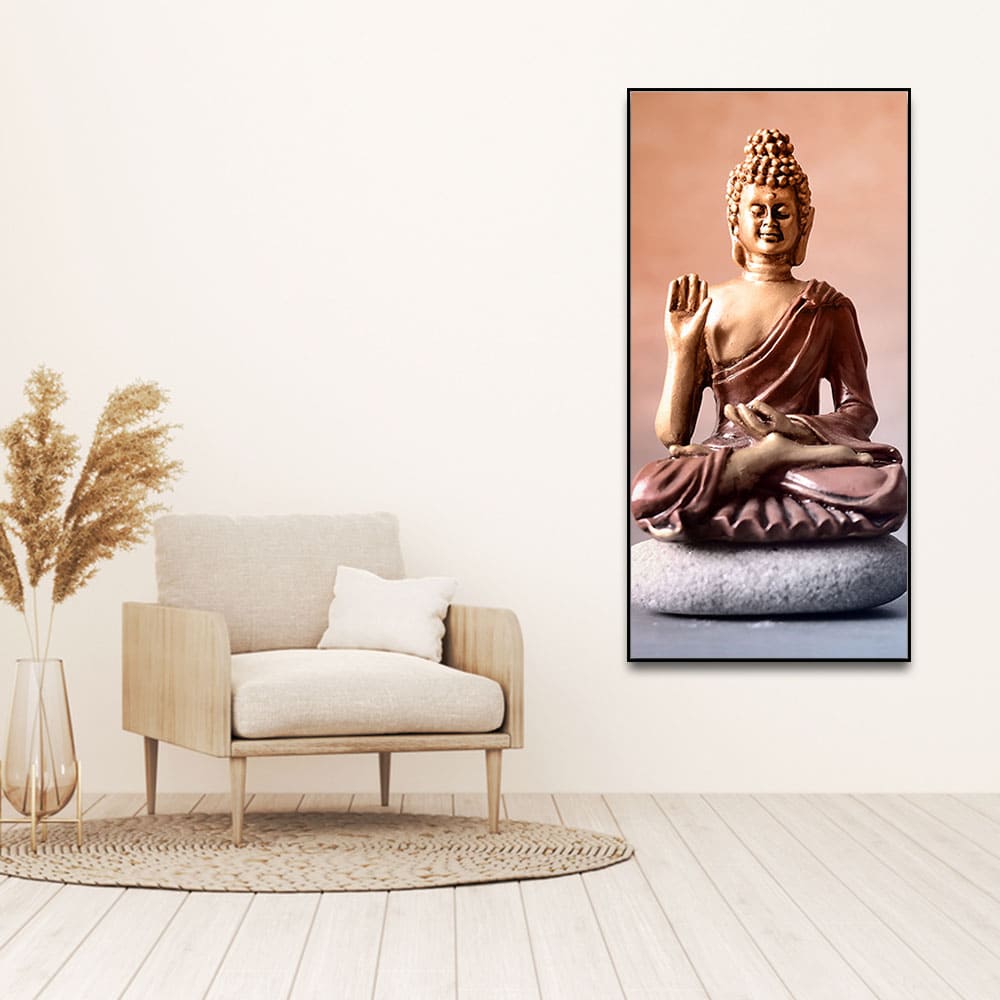 Meditating Gautam Buddha Canvas Wall Painting