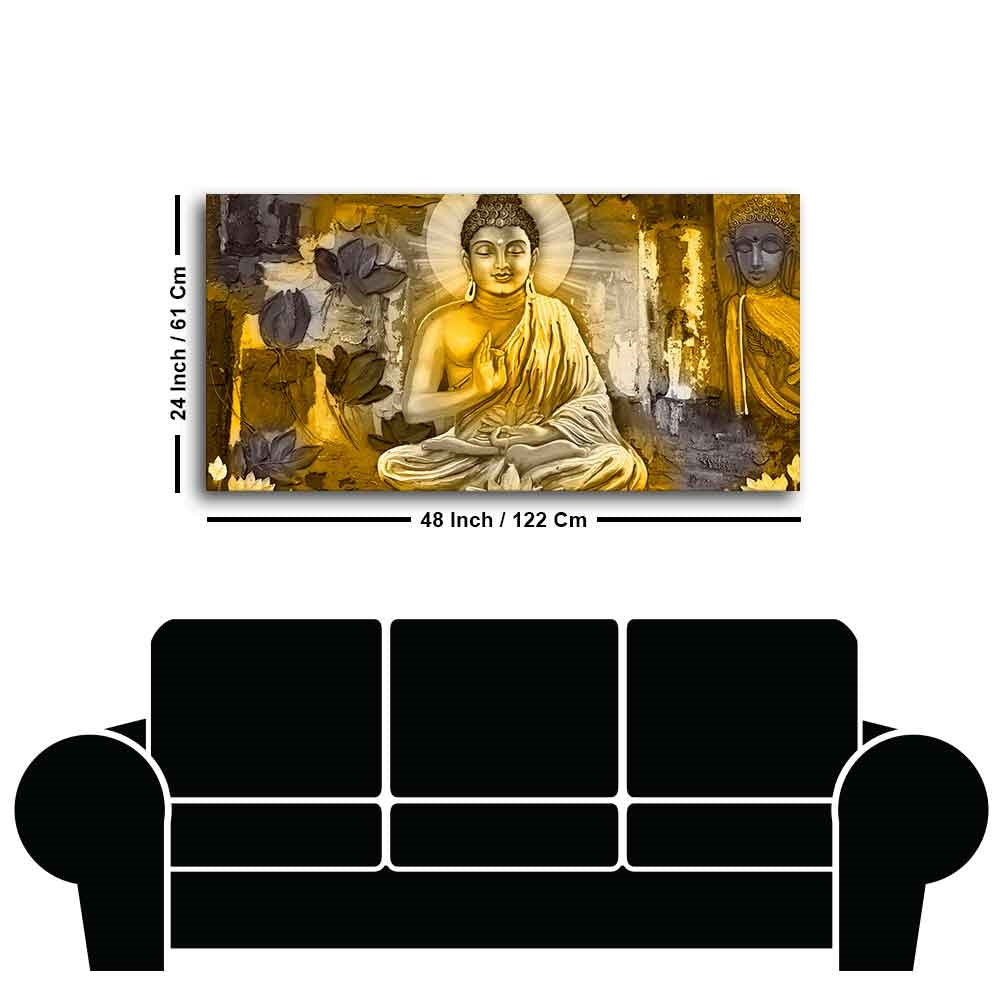 Meditating Lord Buddha Premium Wall Painting