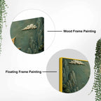 Meditating Lord Buddha with Golden Lotus in Hand 3D Bas-Relief Type Canvas Wall Painting