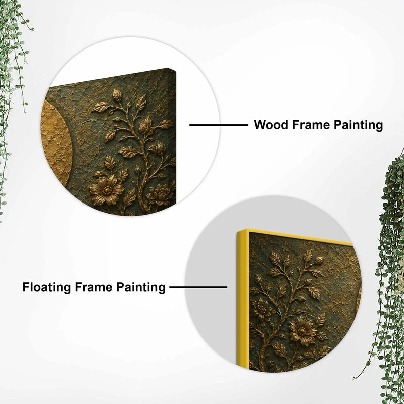 Meditating Lord Hanuman Ji 3D Bas-Relief Type Canvas Wall Painting