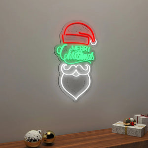 Merry Christmas Santa Design Neon LED Light