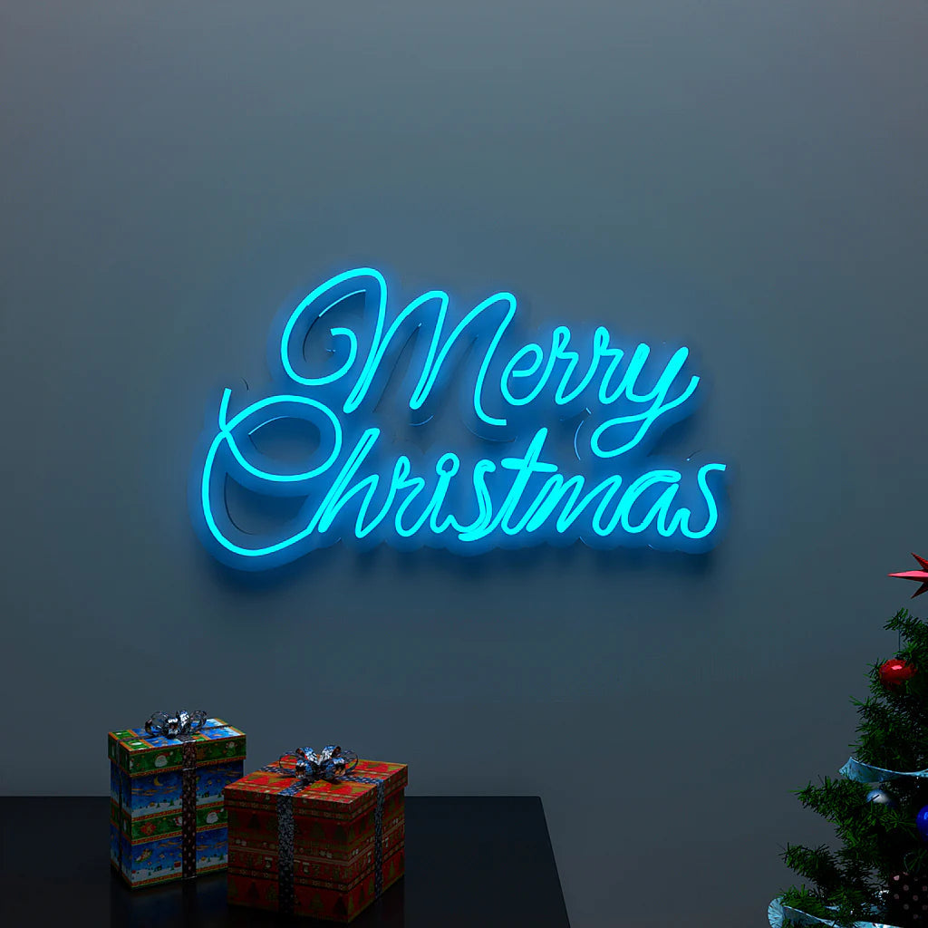 Merry Christmas Text Neon LED Light