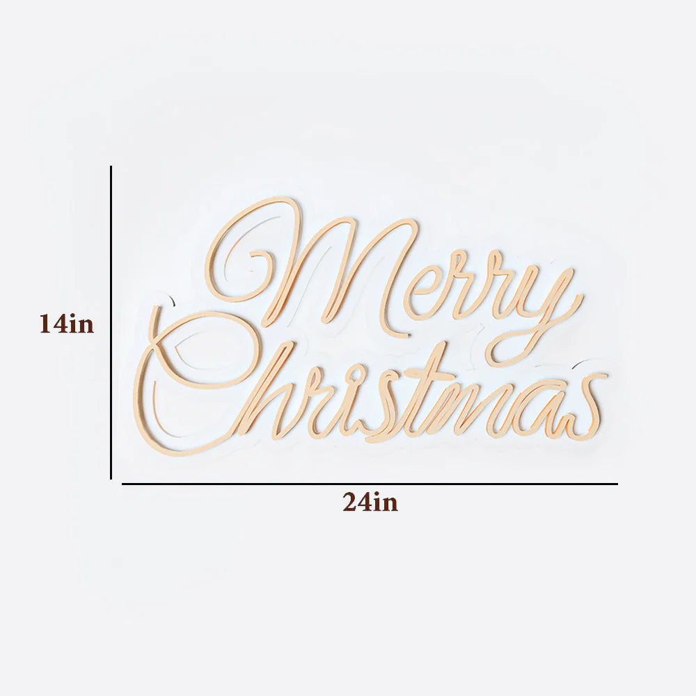 Merry Christmas Text Neon LED Light