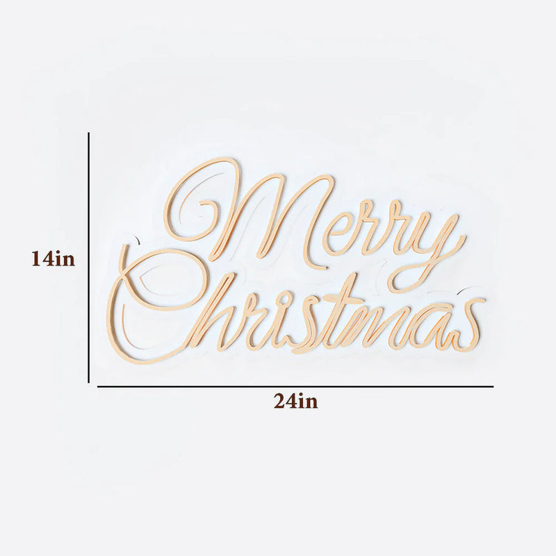 Merry Christmas Text Neon LED Light