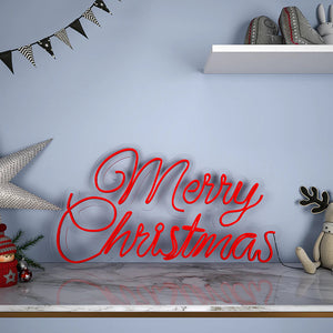 Merry Christmas Text Neon LED Light