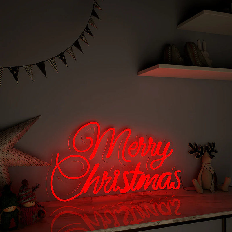 Merry Christmas Text Neon LED Light