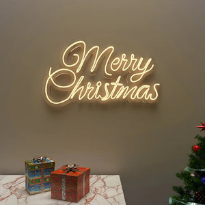 Merry Christmas Text Neon LED Light