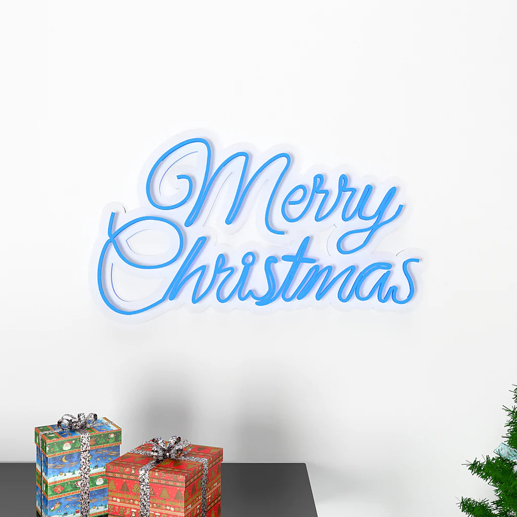 Merry Christmas Text Neon LED Light